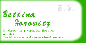bettina horowitz business card